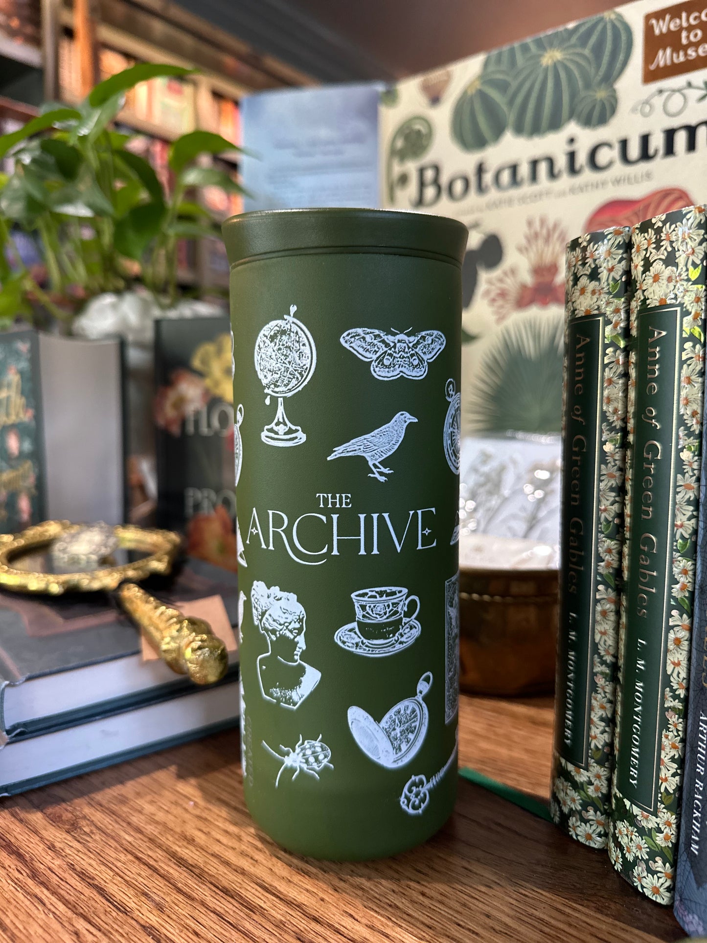 Stainless Steel16oz Moss Green Flip Lid Tumbler
