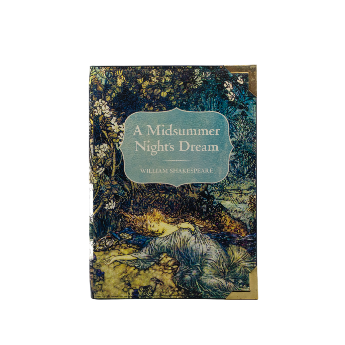 A Midsummer Nights Dream Green Book Crossbody Clutch Handbag