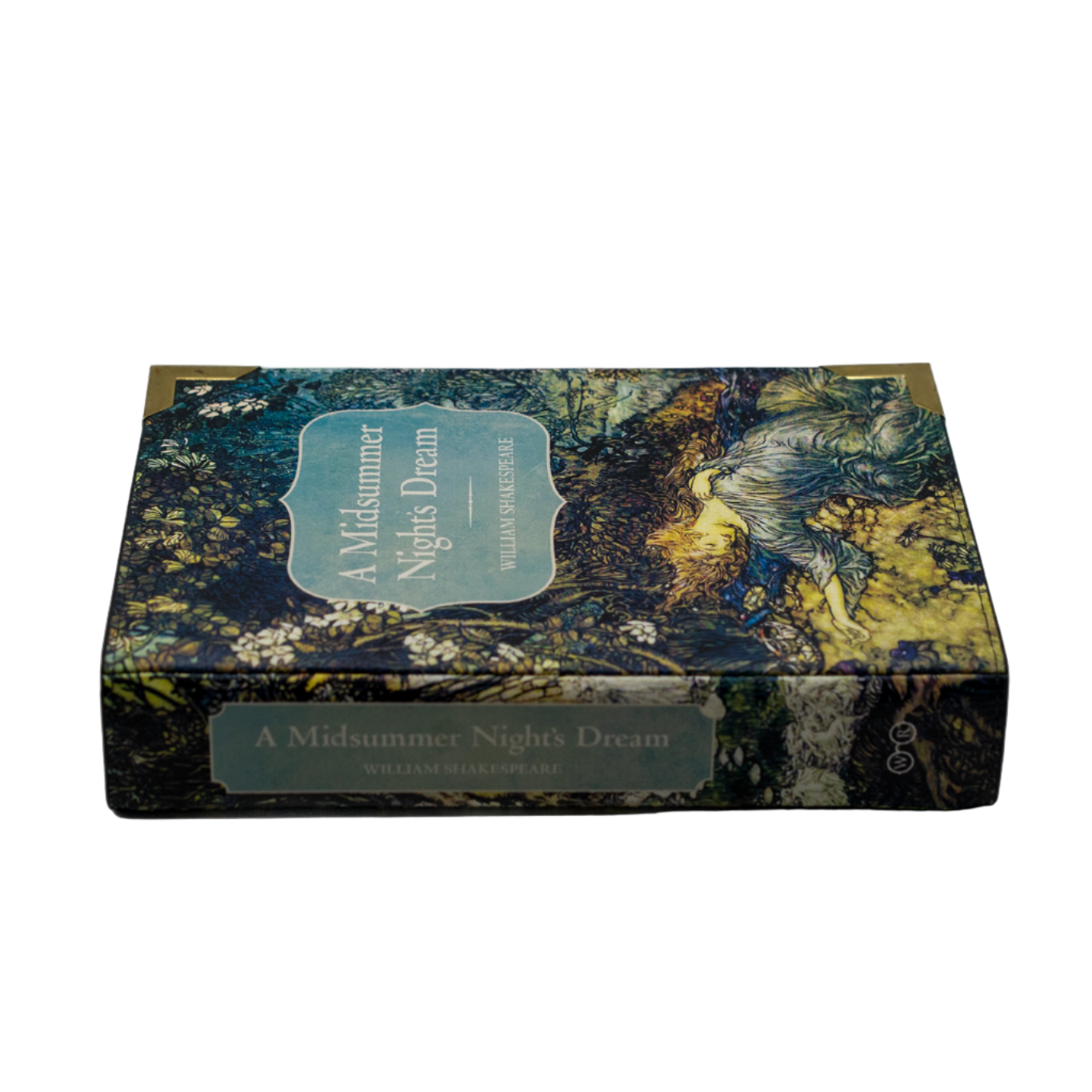 Decorative box with floral design on a white background