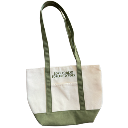 Bookish Mini Tote | Born to Read Forced to Work