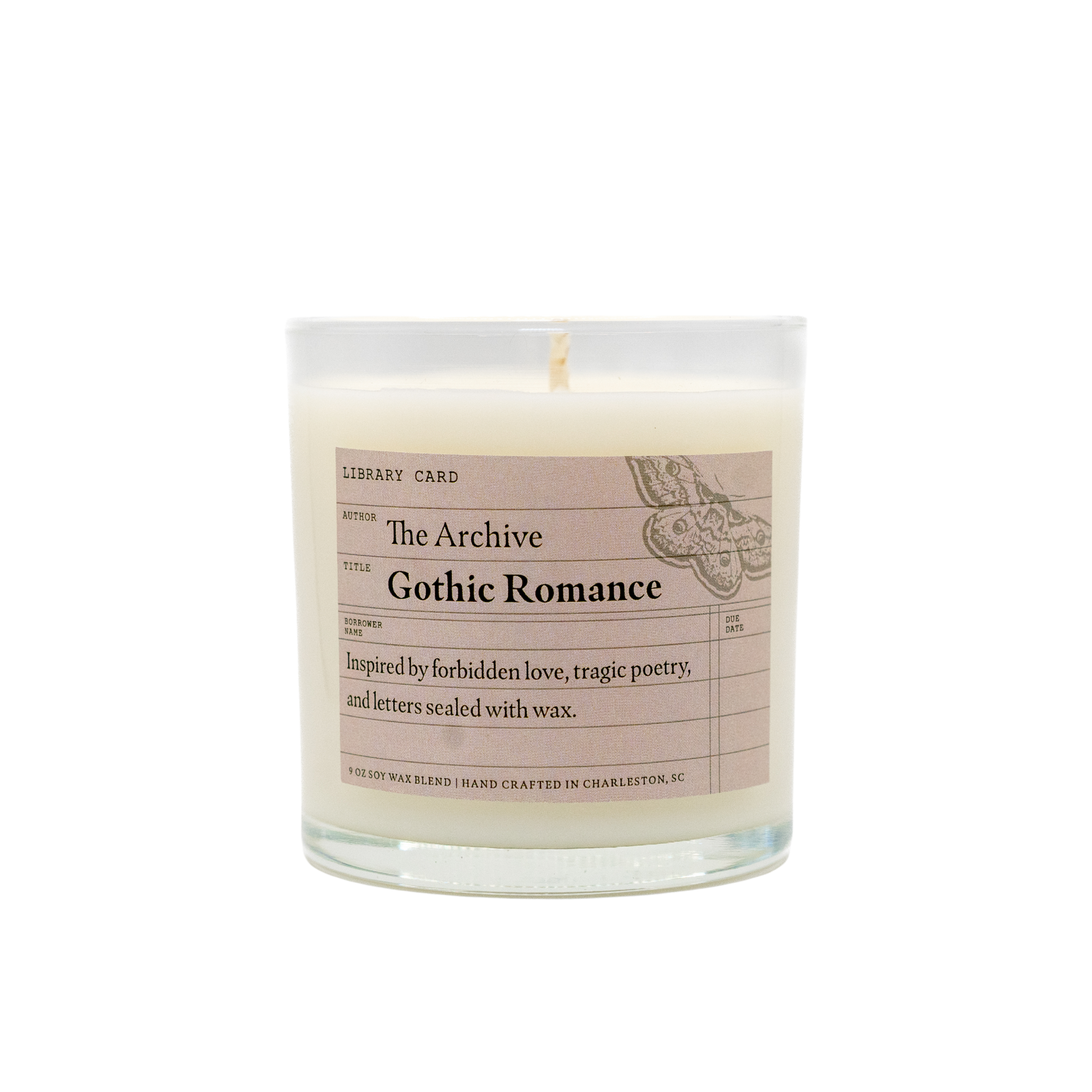 Gothic Romance Candle - 9 oz with a label on a white background