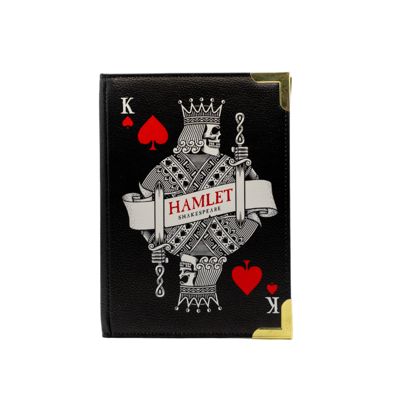 Playing card with 'Hamlet' branding on a black background