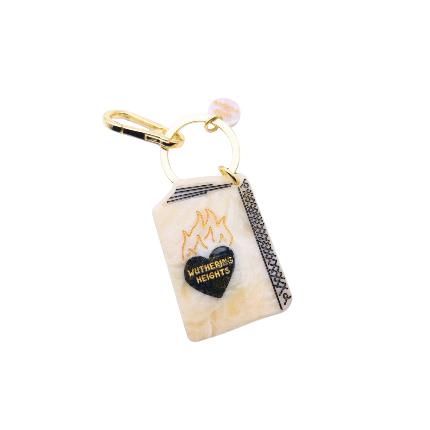 Keychain with 'Hufflepuff' design on a white background