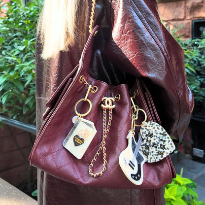 Hand-painted Wuthering Heights Book Bag Charm + Keychain