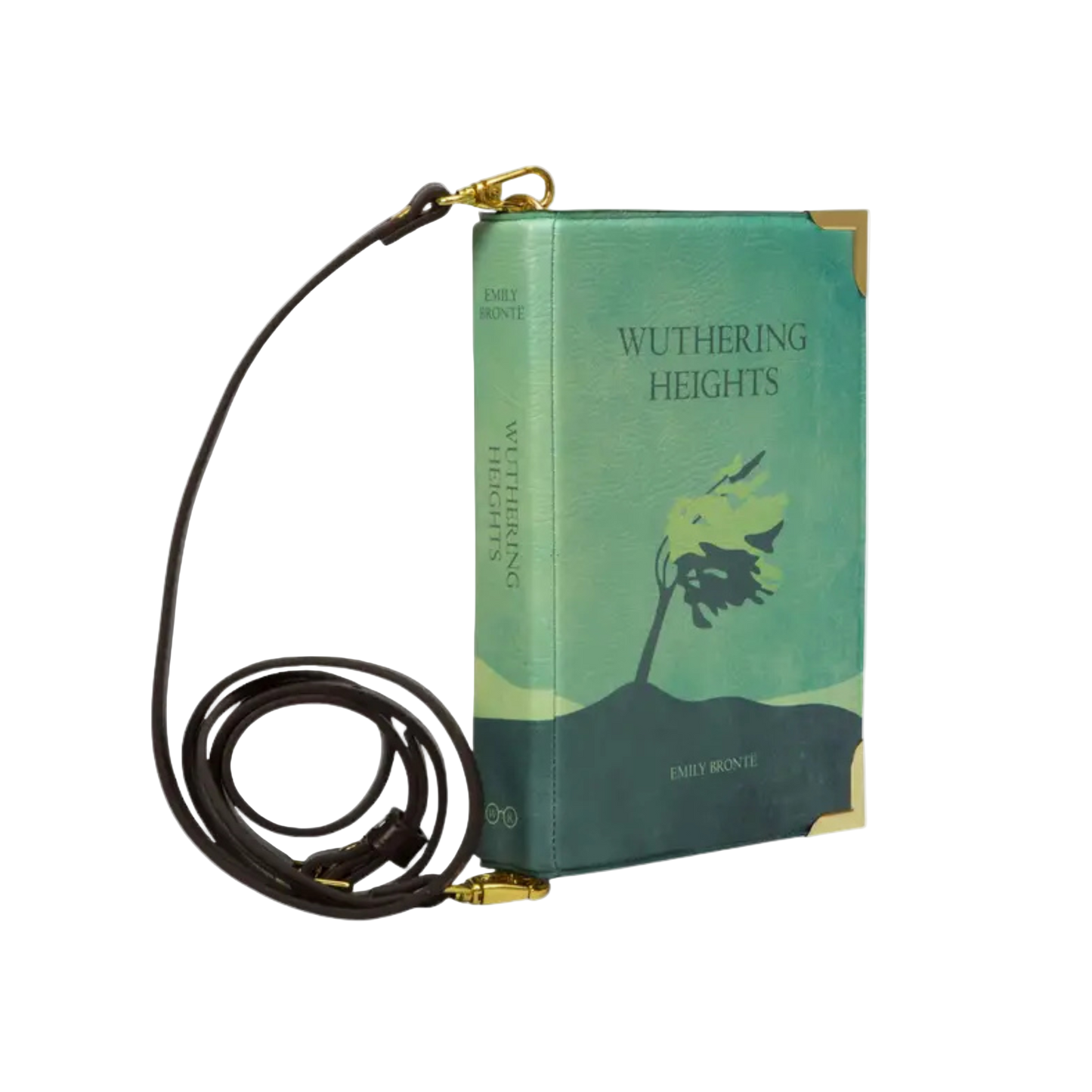 Wuthering Heights Green Book Crossbody Handbag Clutch